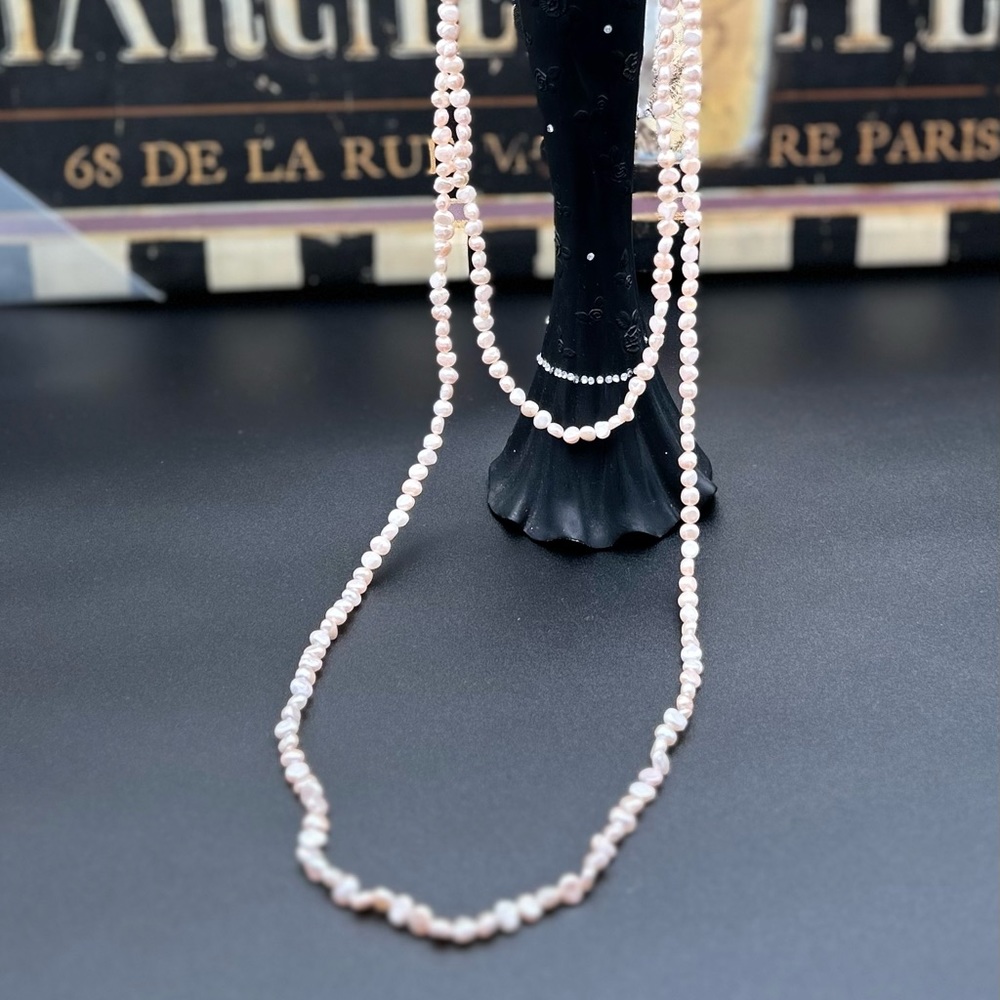 Pink necklace 35 inches long